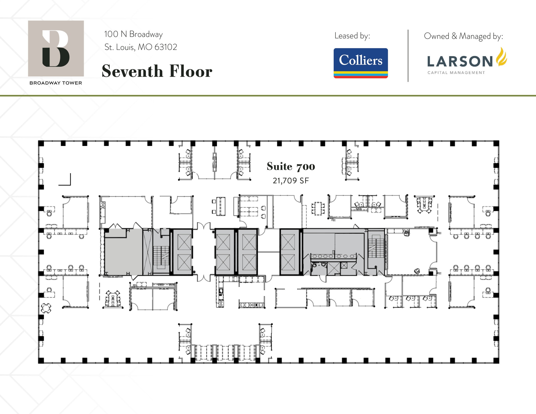 100 N Broadway, Saint Louis, MO à louer Plan d’étage– Image 1 sur 1