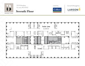 100 N Broadway, Saint Louis, MO à louer Plan d’étage– Image 1 sur 1