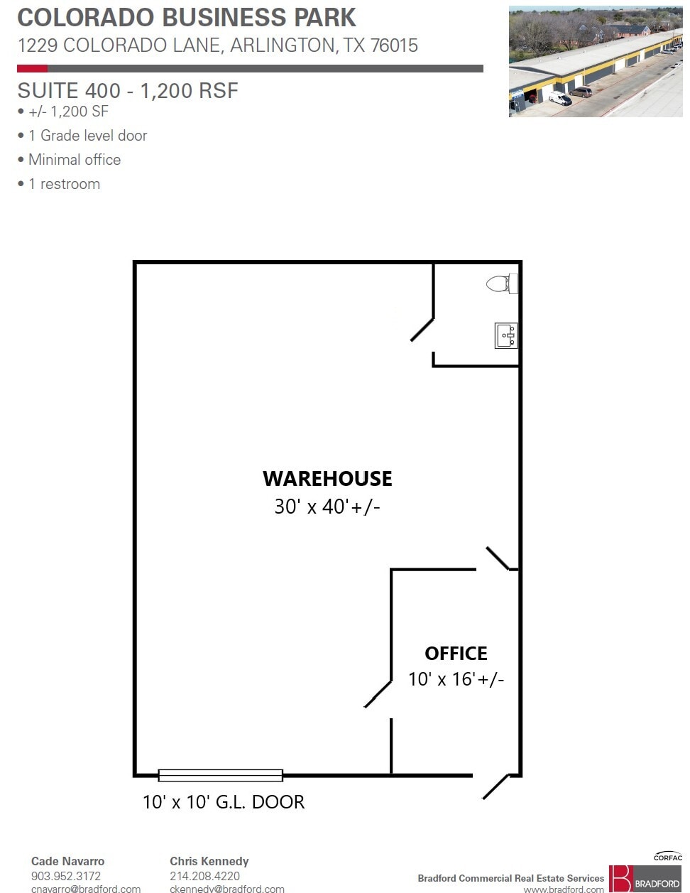 1229 Colorado Ln, Arlington, TX à louer Plan d’étage– Image 1 sur 1