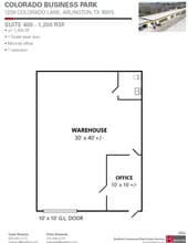 1229 Colorado Ln, Arlington, TX à louer Plan d’étage– Image 1 sur 1