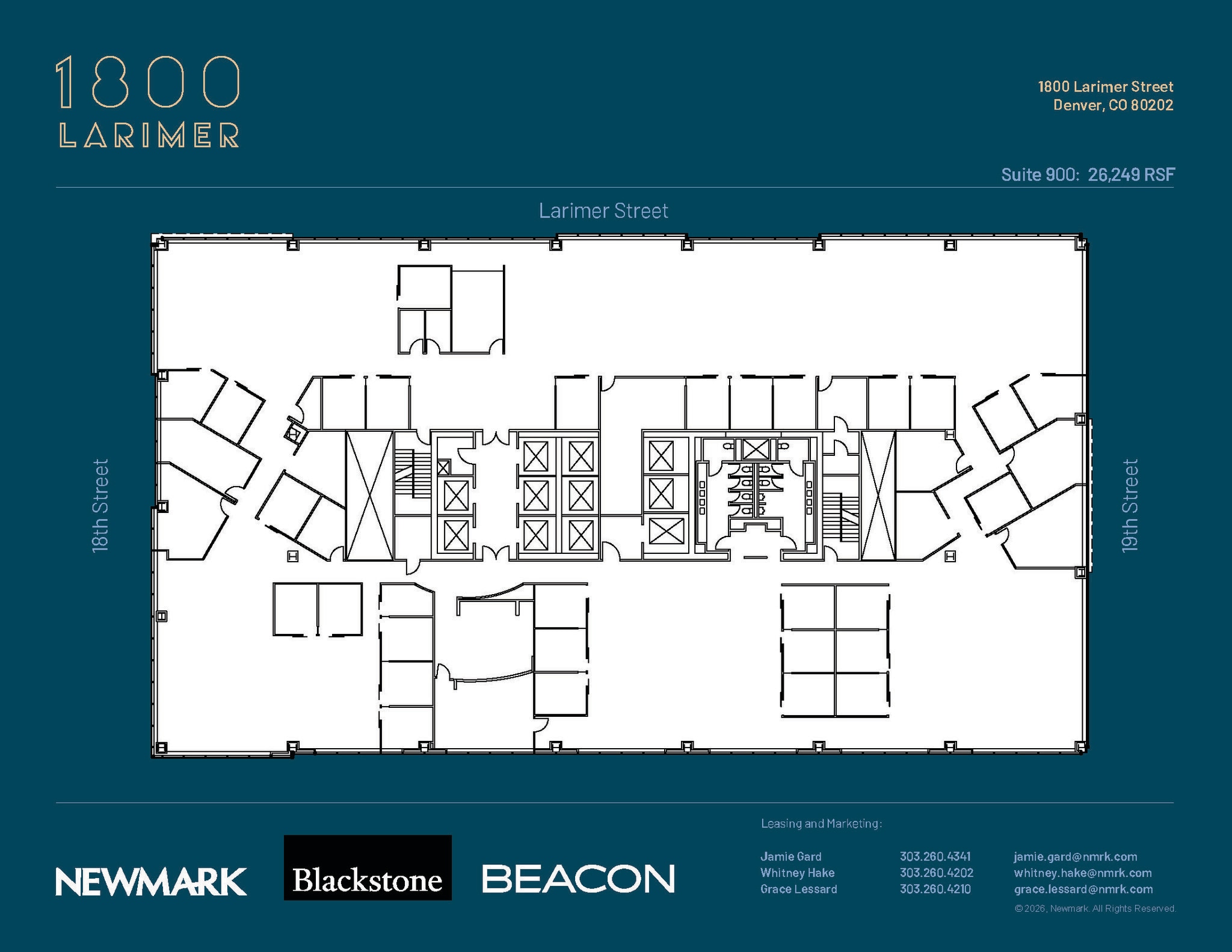 1800 Larimer St, Denver, CO à louer Plan d’étage– Image 1 sur 1