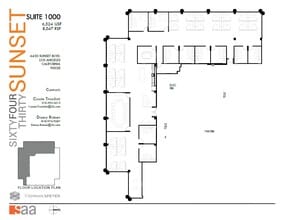 6430 W Sunset Blvd, Los Angeles, CA à louer Plan d’étage– Image 1 sur 1