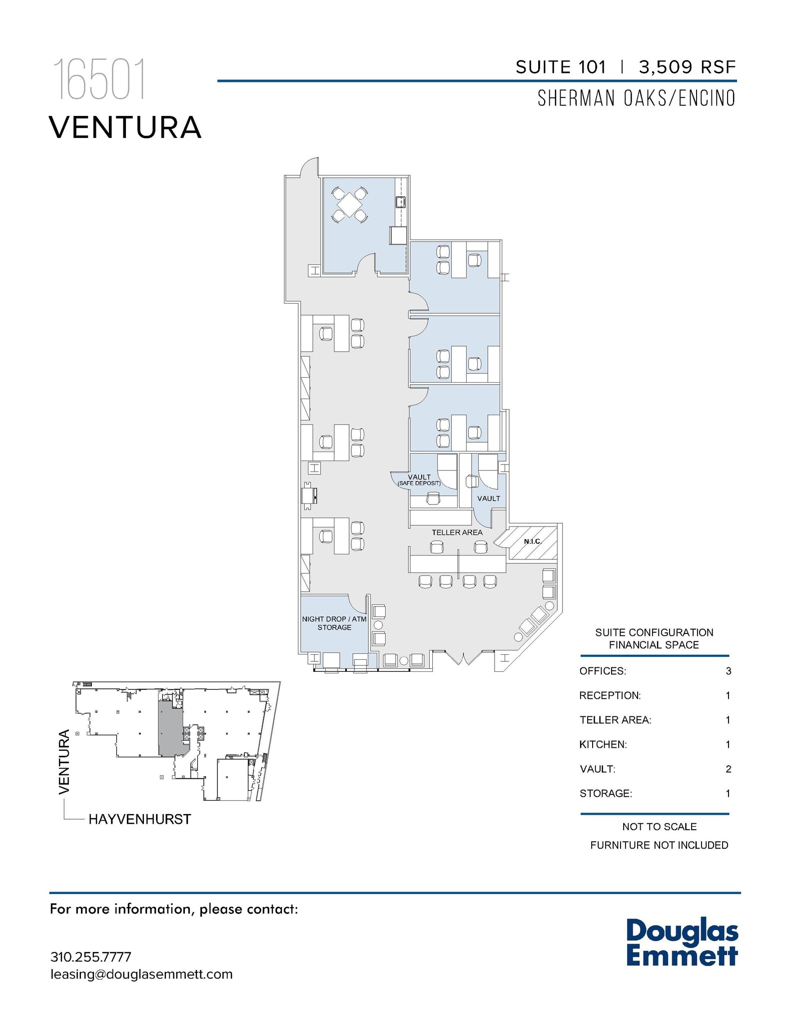 16501 Ventura Blvd, Encino, CA à louer Plan d’étage– Image 1 sur 1