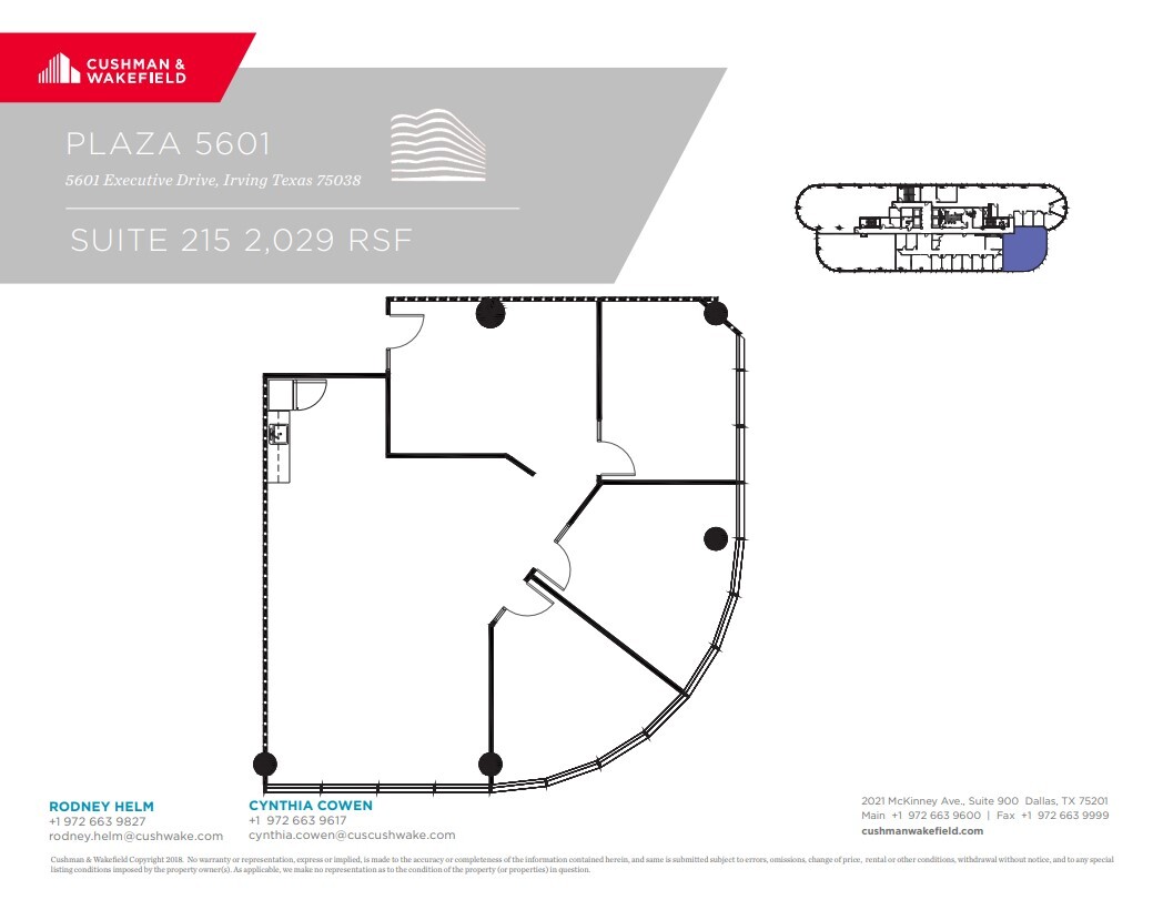 5601 Executive Dr, Irving, TX à louer Plan d’étage– Image 1 sur 1