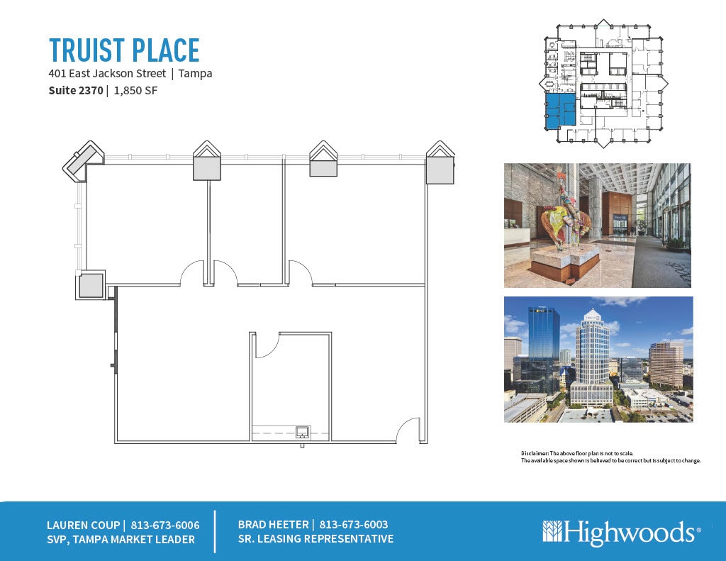 401 E Jackson St, Tampa, FL à louer Plan d’étage– Image 1 sur 1