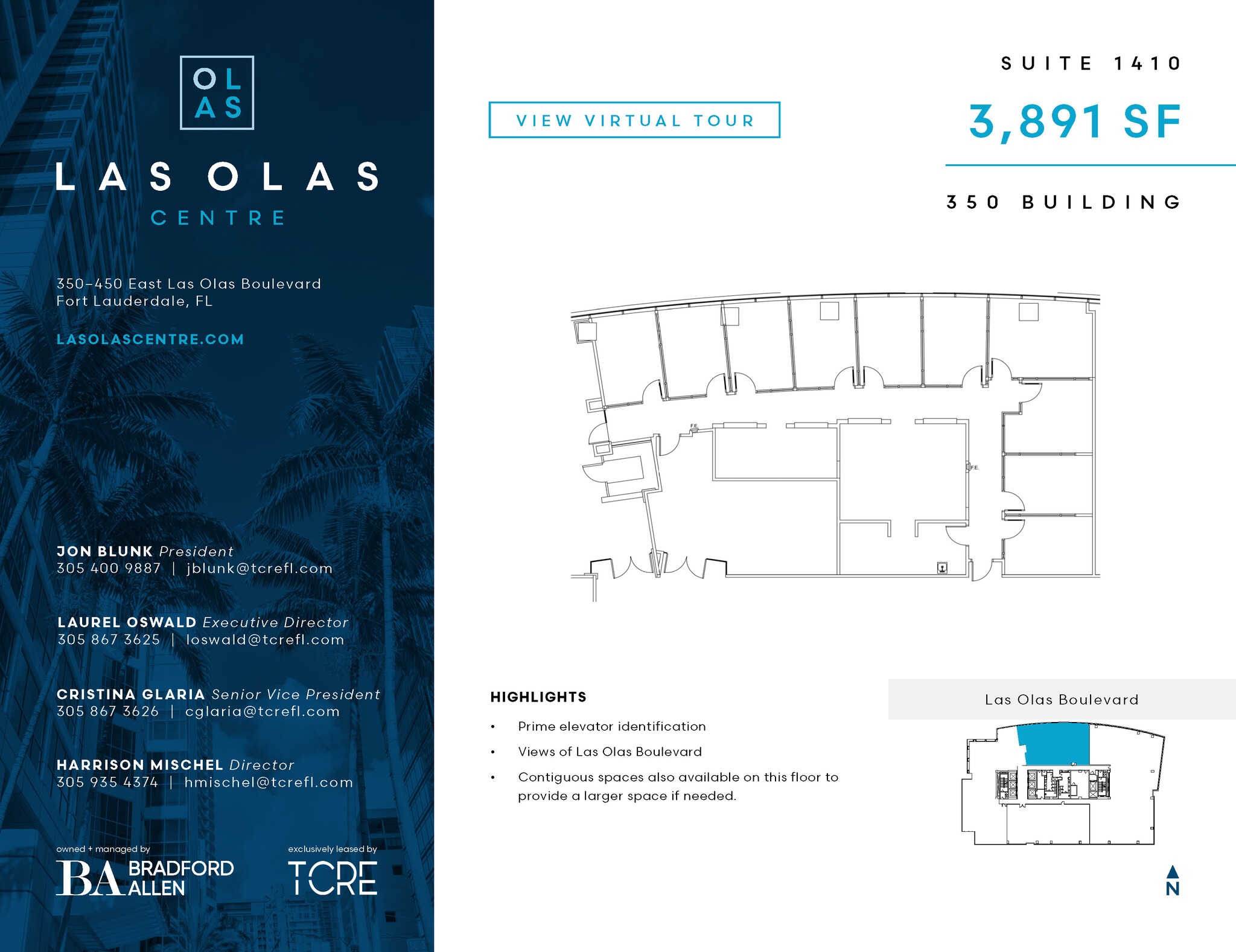 350 E Las Olas Blvd, Fort Lauderdale, FL à louer Plan d’étage– Image 1 sur 1