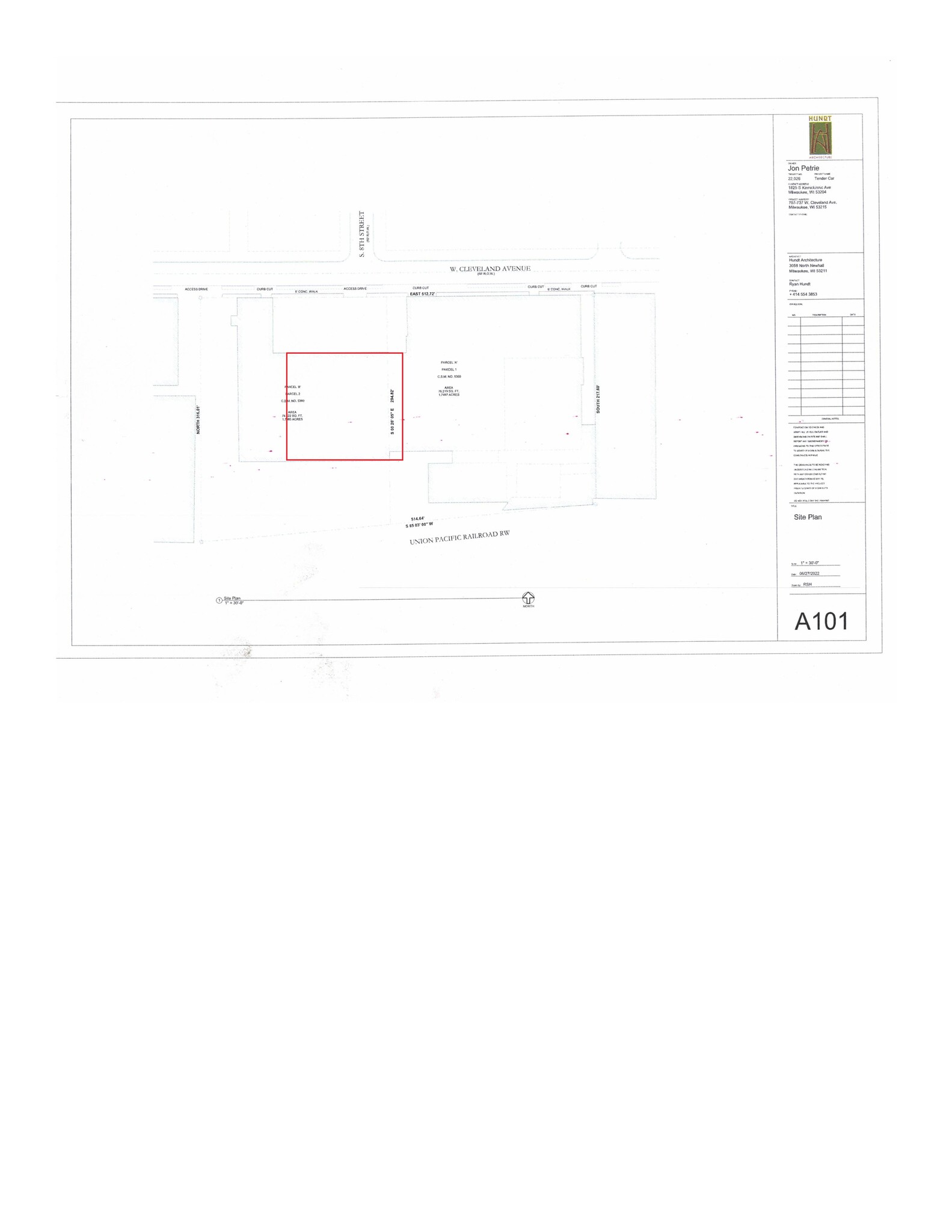 737 W Cleveland St, Milwaukee, WI à louer Plan de site– Image 1 sur 9