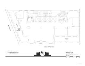 1776 Broadway, New York, NY à louer Plan d’étage– Image 1 sur 1