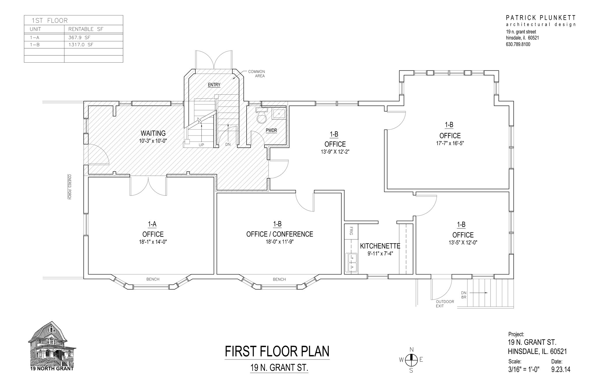 19 N Grant St, Hinsdale, IL à louer Plan de site– Image 1 sur 1