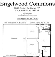 1074-1080 Centre Rd, Auburn Hills, MI à louer Plan d’étage– Image 2 sur 3