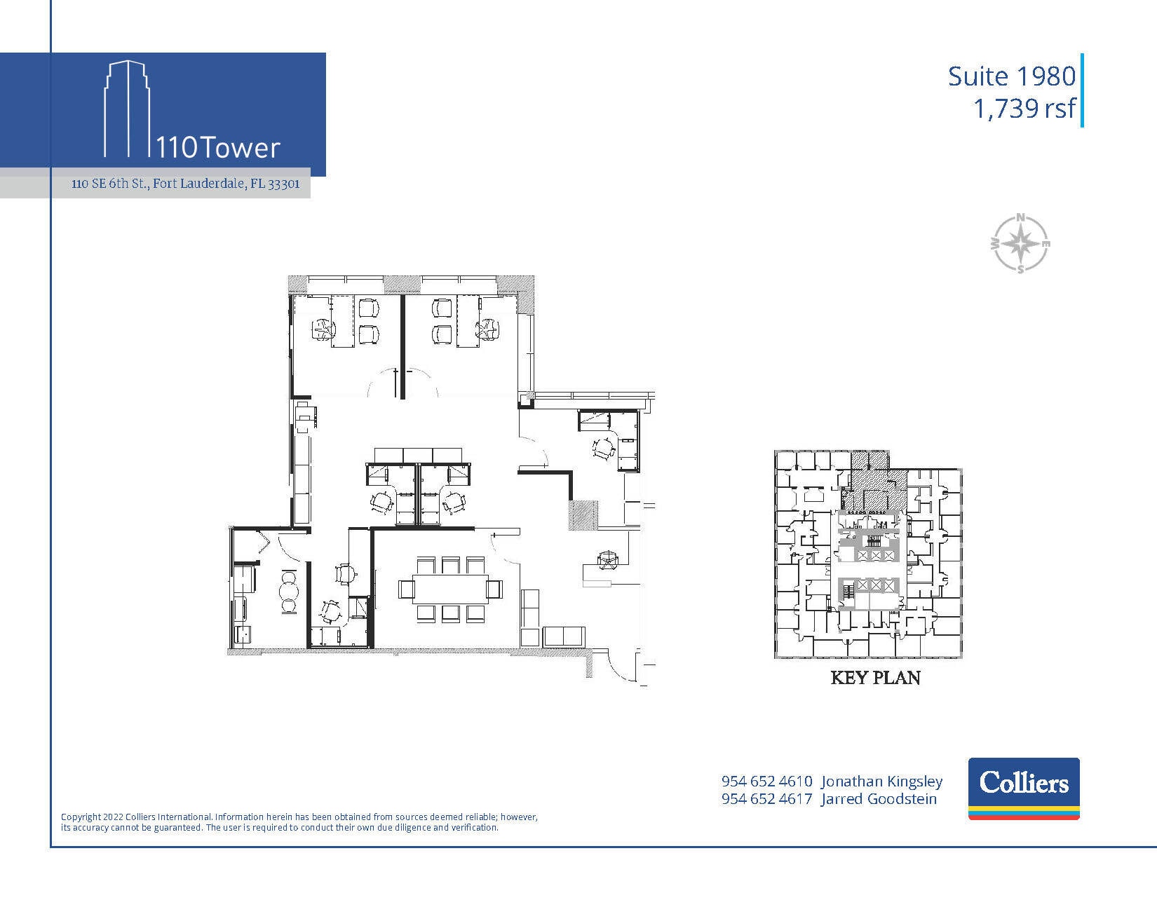 110 SE 6th St, Fort Lauderdale, FL à louer Plan d’étage– Image 1 sur 1