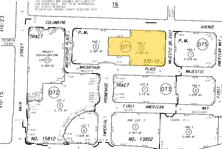 1 MacArthur Pl, Santa Ana, CA à louer - Plan cadastral – Image 3 sur 12