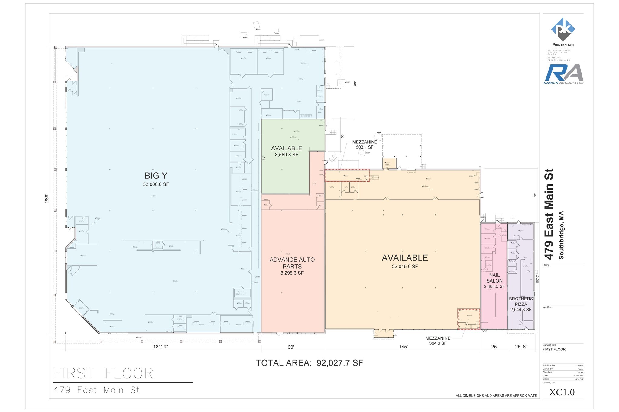 479-511 E Main St, Southbridge, MA à louer Plan de site– Image 1 sur 8