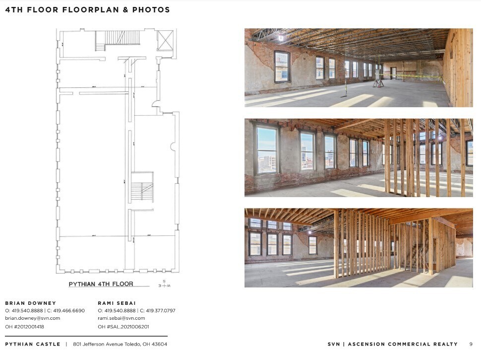 801 Jefferson Ave, Toledo, OH à louer Plan d’étage– Image 1 sur 4