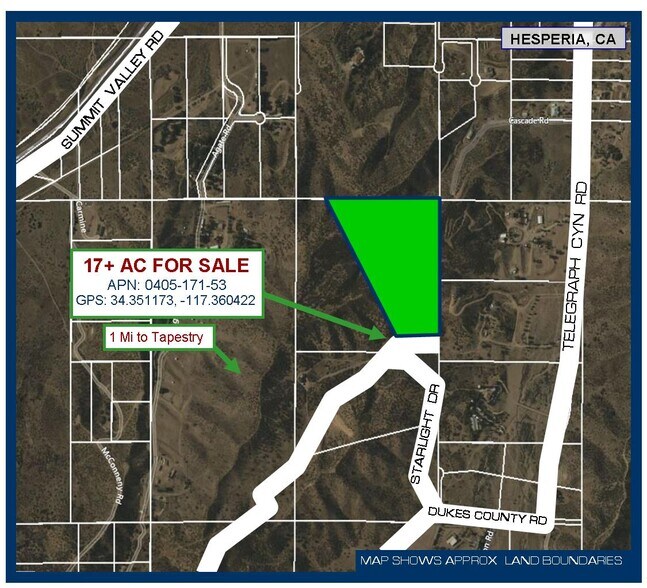 Starlight, Hesperia, CA à vendre - Aérien – Image 2 sur 21