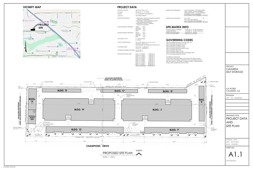7.00 ACRES IN LOT 1 MB 455/094 TR 36955, Calimesa, CA à vendre - Plan de site – Image 3 sur 3