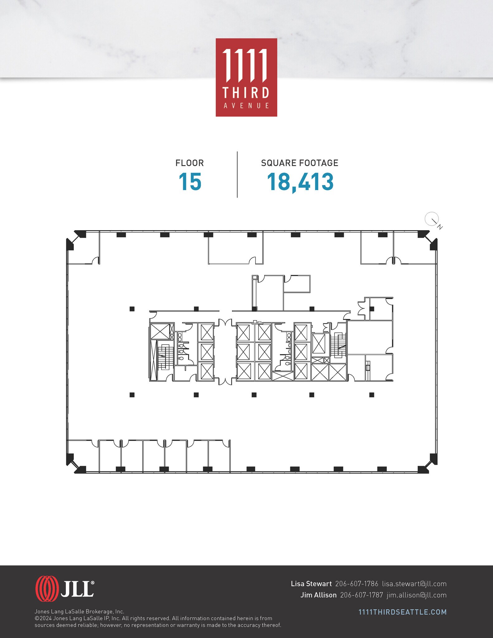 1111 3rd Ave, Seattle, WA à louer Plan d’étage– Image 1 sur 1