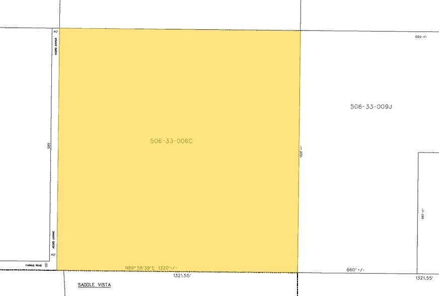N 423rd Ave & Thomas, Tonopah, AZ à vendre - Plan cadastral – Image 2 sur 2