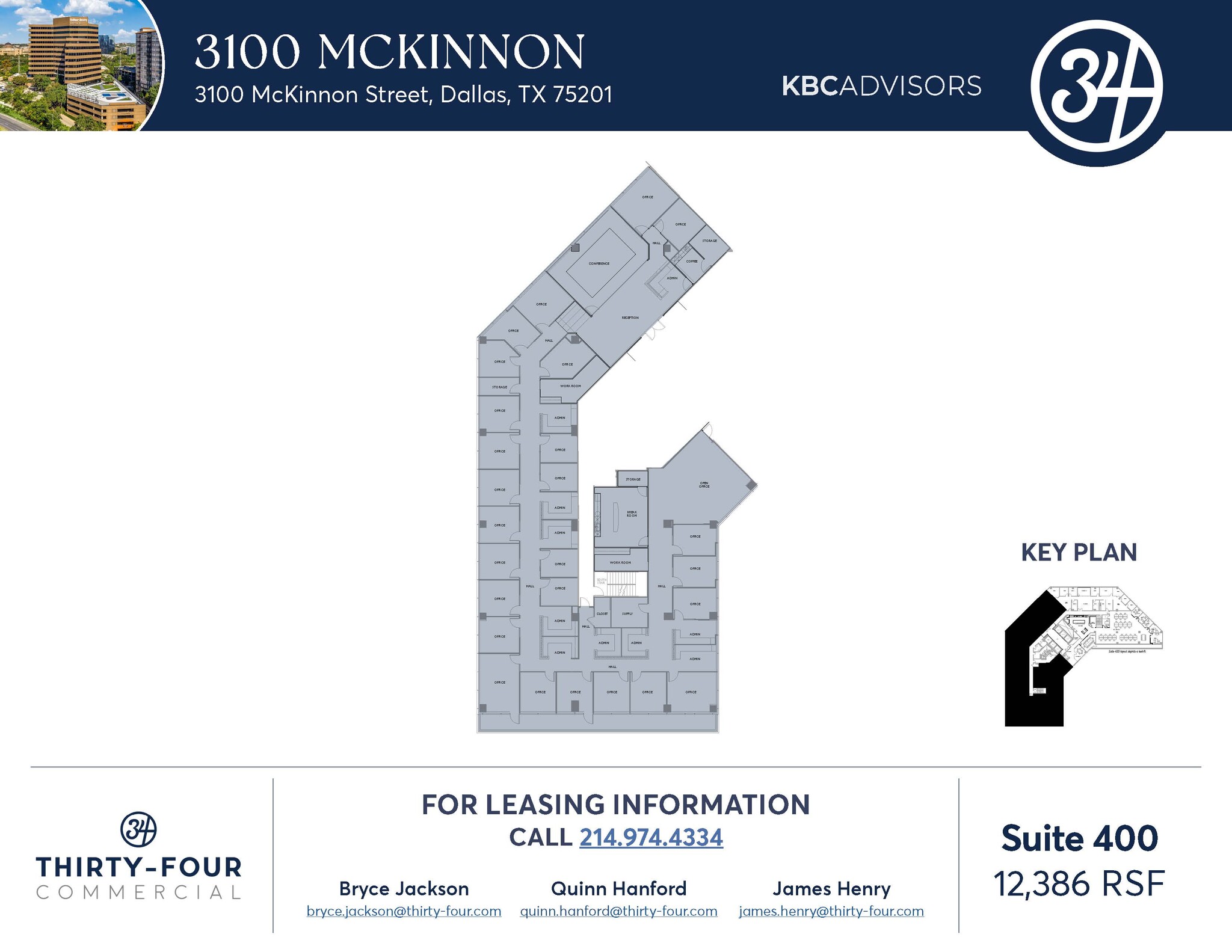 3100 McKinnon St, Dallas, TX à louer Plan d’étage– Image 1 sur 1