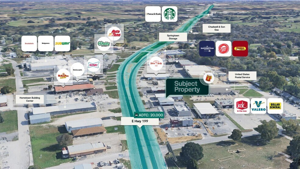 324 E Highway 199, Springtown, TX à vendre - Aérien – Image 2 sur 3