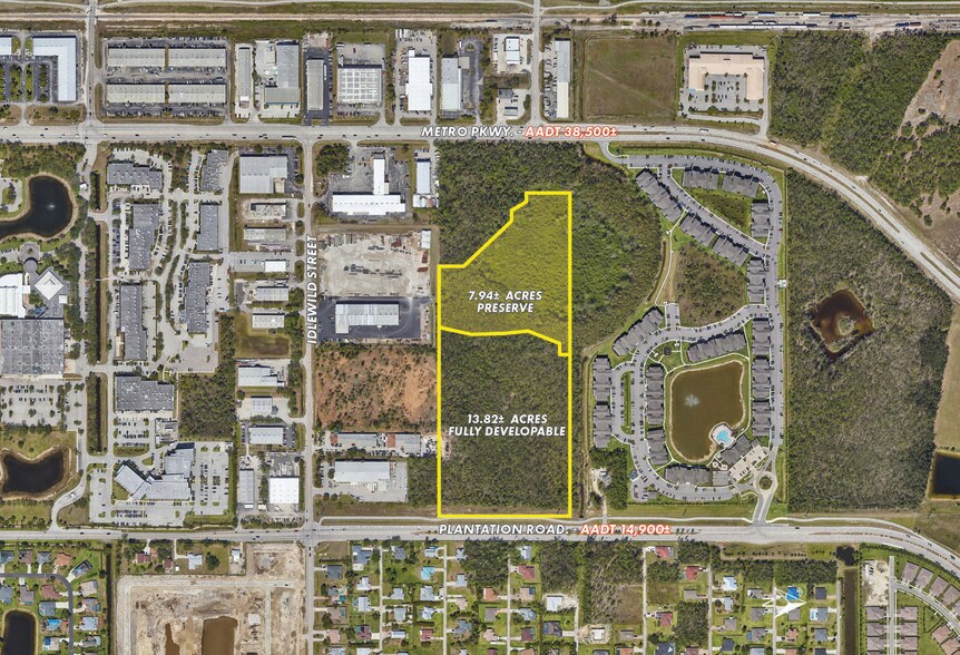 Plantation Road, Fort Myers, FL à vendre - Aérien – Image 2 sur 9