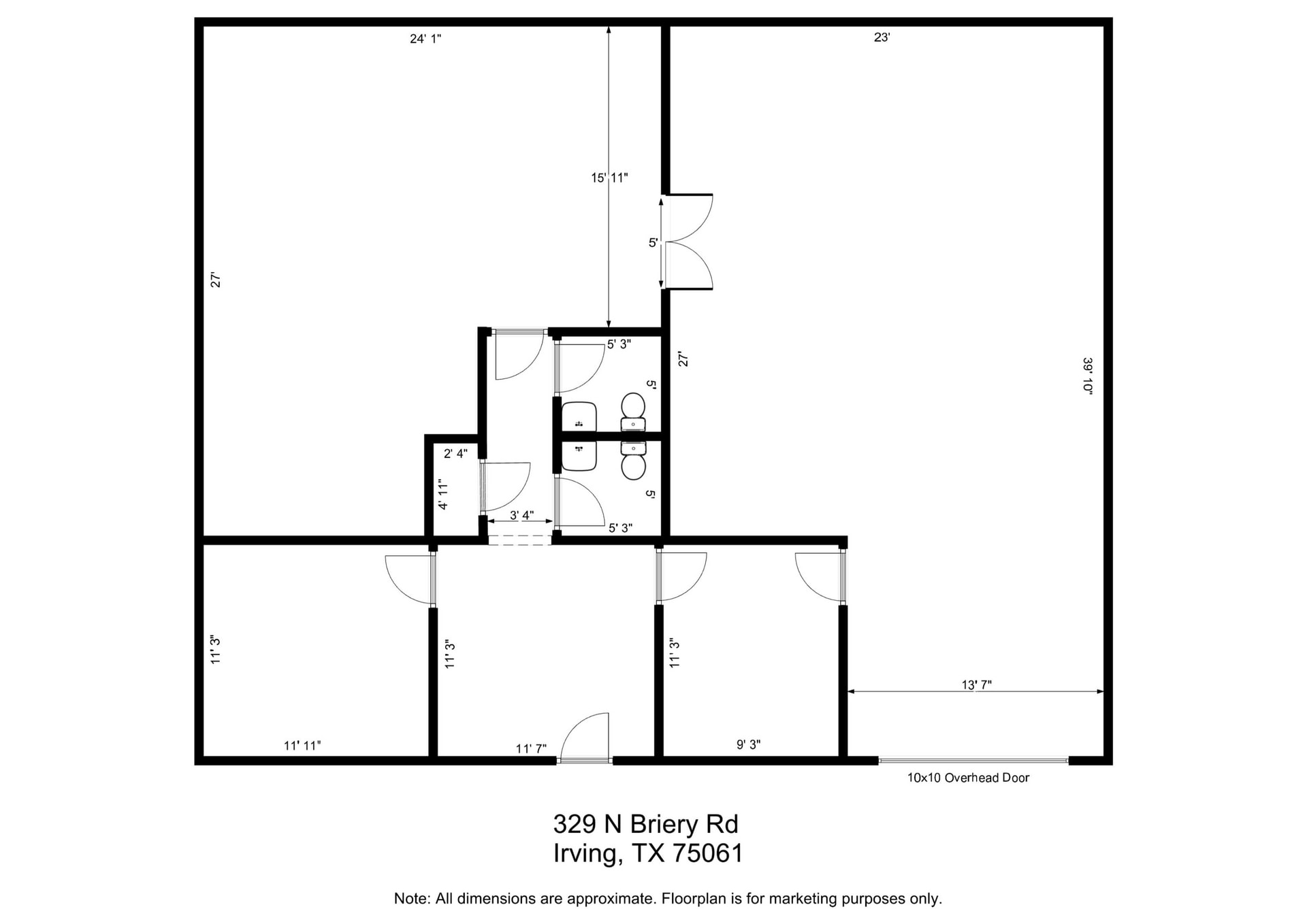 301-363 N Briery Rd, Irving, TX à louer Plan d’étage– Image 1 sur 6