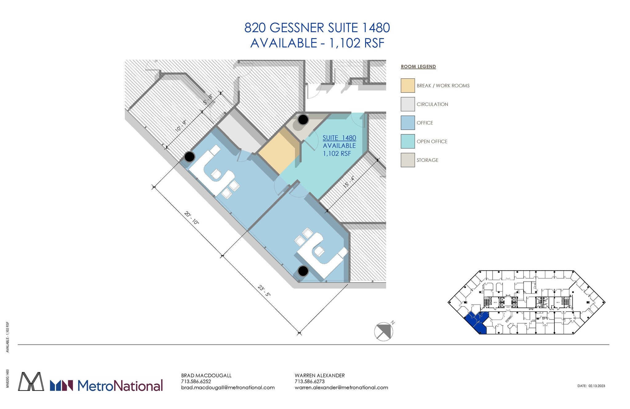 820 Gessner Rd, Houston, TX à louer Plan d’étage– Image 1 sur 1