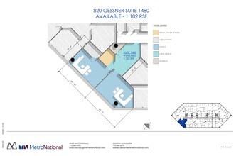 820 Gessner Rd, Houston, TX à louer Plan d’étage– Image 1 sur 1