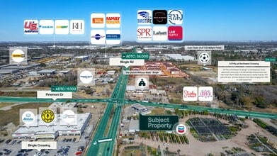 6625 Pinemont Dr, Houston, TX - Vue aérienne  vue de carte - Image1