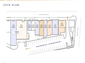 228-252 Haverford Ave, Narberth, PA à louer Plan de site– Image 1 sur 1