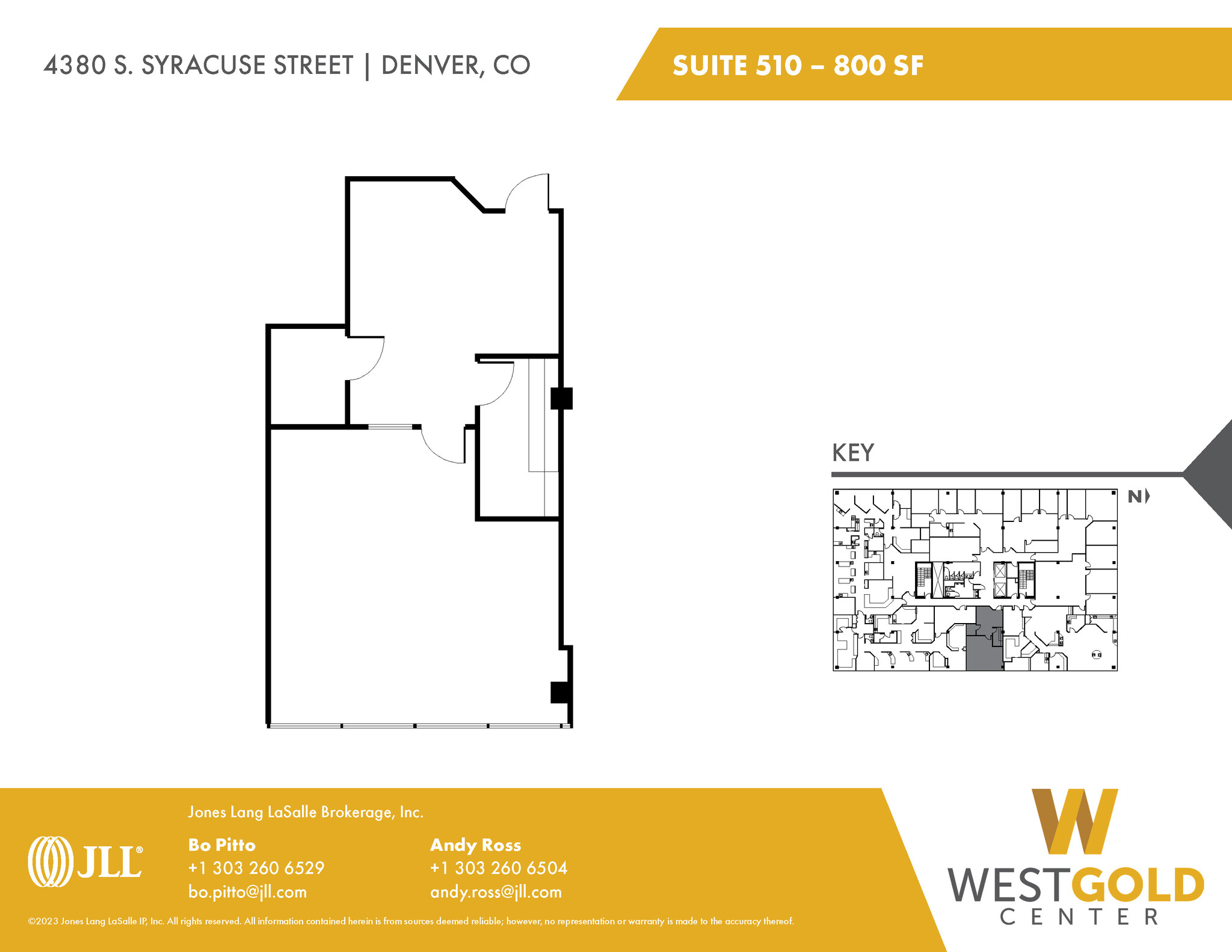 4380 S Syracuse St, Denver, CO à louer Plan d’étage– Image 1 sur 1
