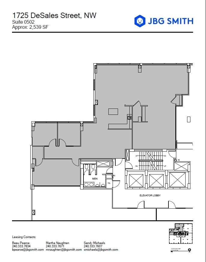 1725 Desales St NW, Washington, DC à louer Plan d’étage– Image 1 sur 1
