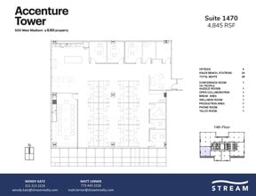 500 W Madison St, Chicago, IL à louer Plan d’étage– Image 1 sur 1