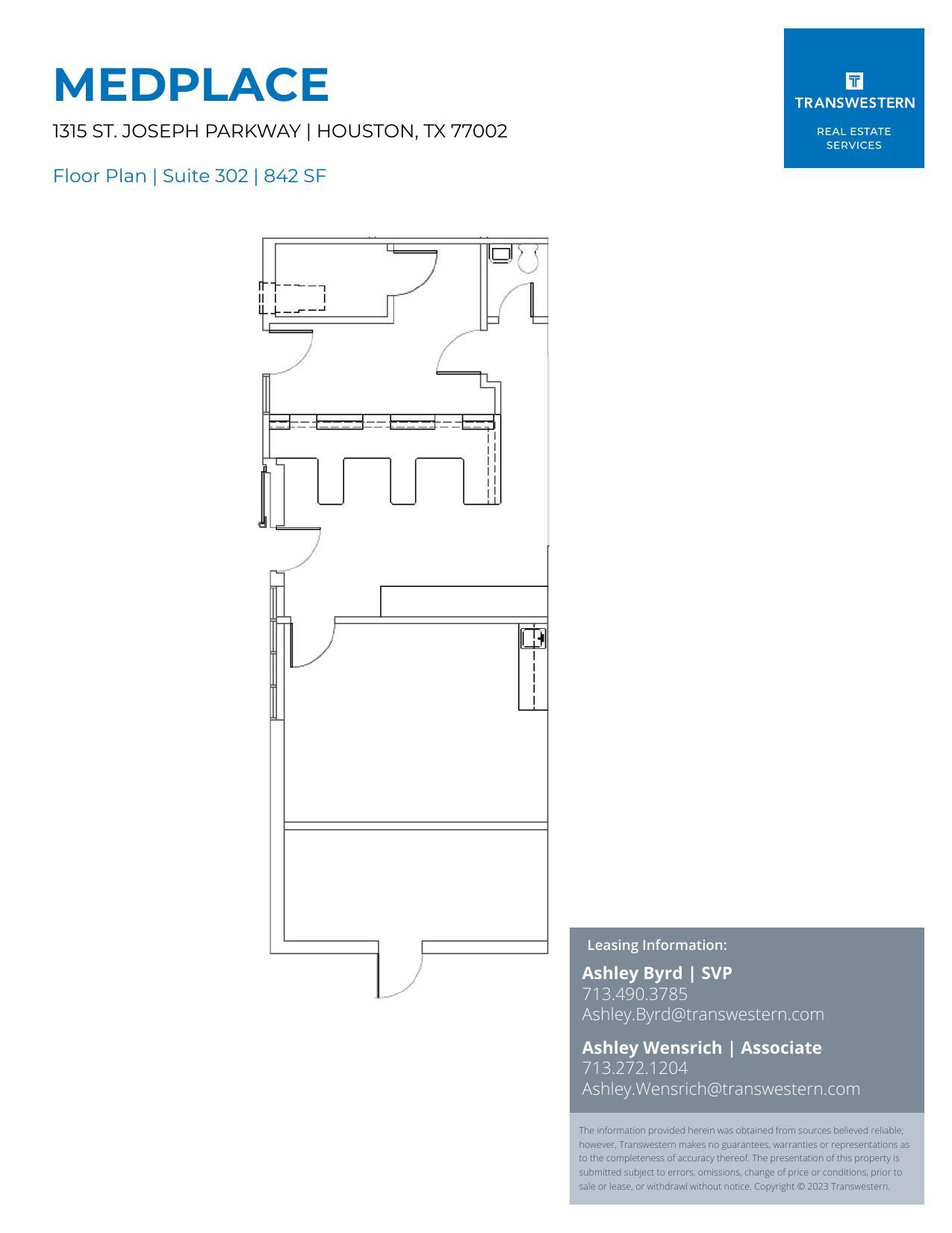 1315 St Joseph Pky, Houston, TX à louer Plan d’étage– Image 1 sur 1