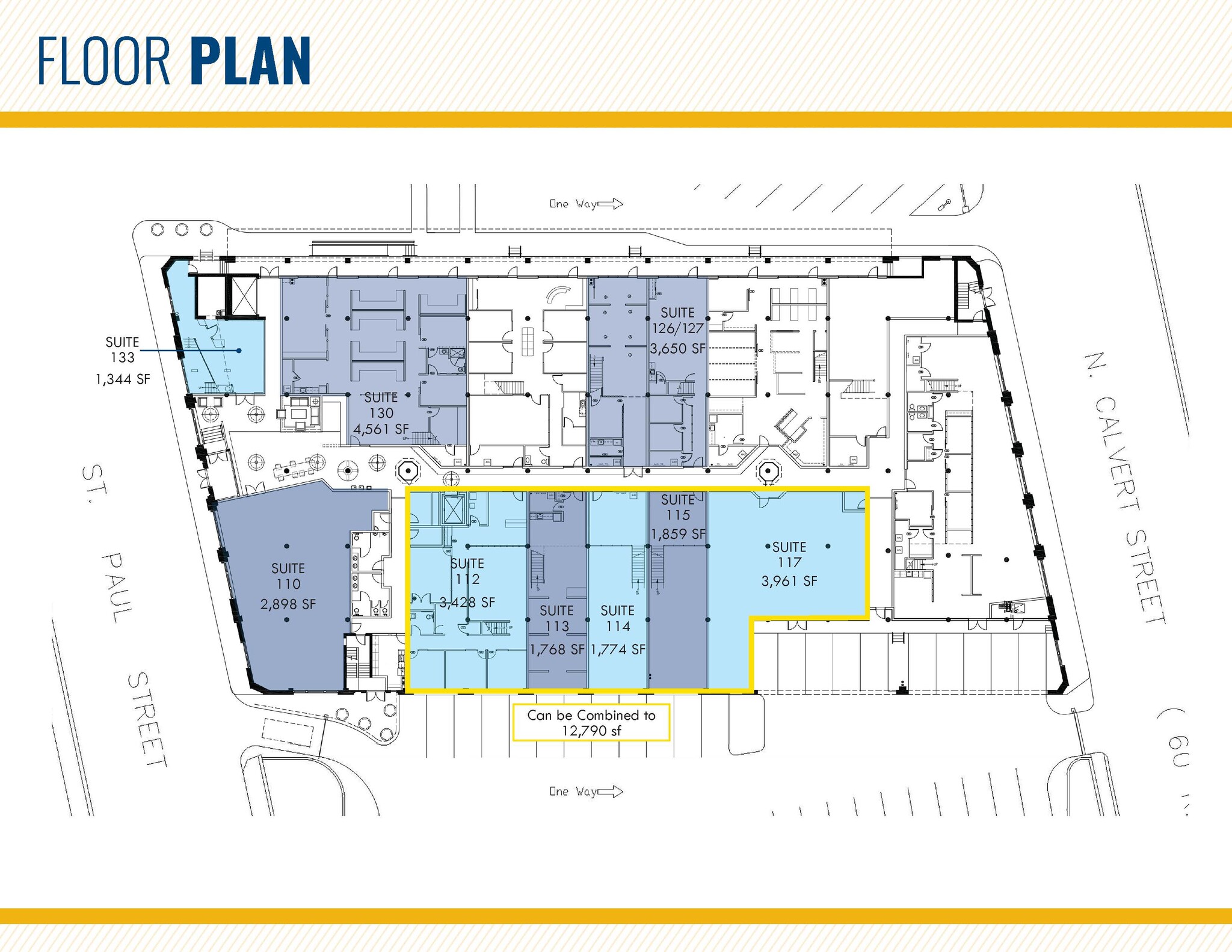 1501 St Paul St, Baltimore, MD à louer Plan d’étage– Image 1 sur 1