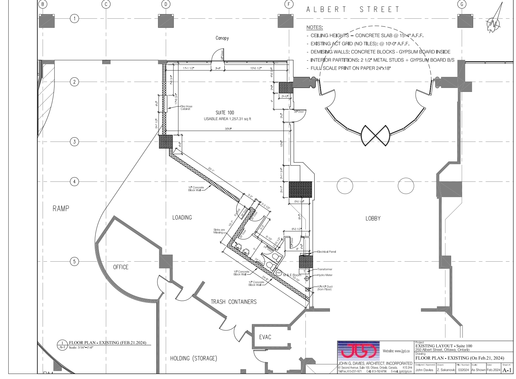 250 Albert St, Ottawa, ON à louer Plan d’étage– Image 1 sur 1