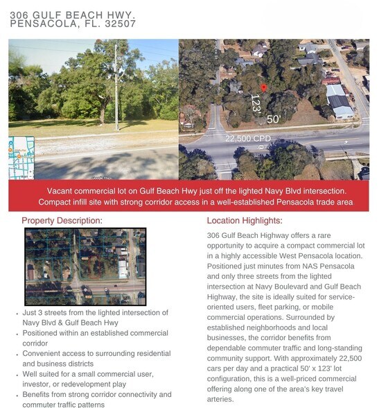 306 Gulf Beach Hwy, Pensacola, FL à vendre - Photo de l’immeuble – Image 3 sur 3