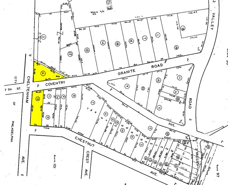 613 W Cheltenham Ave, Elkins Park, PA à vendre - Plan cadastral – Image 2 sur 7