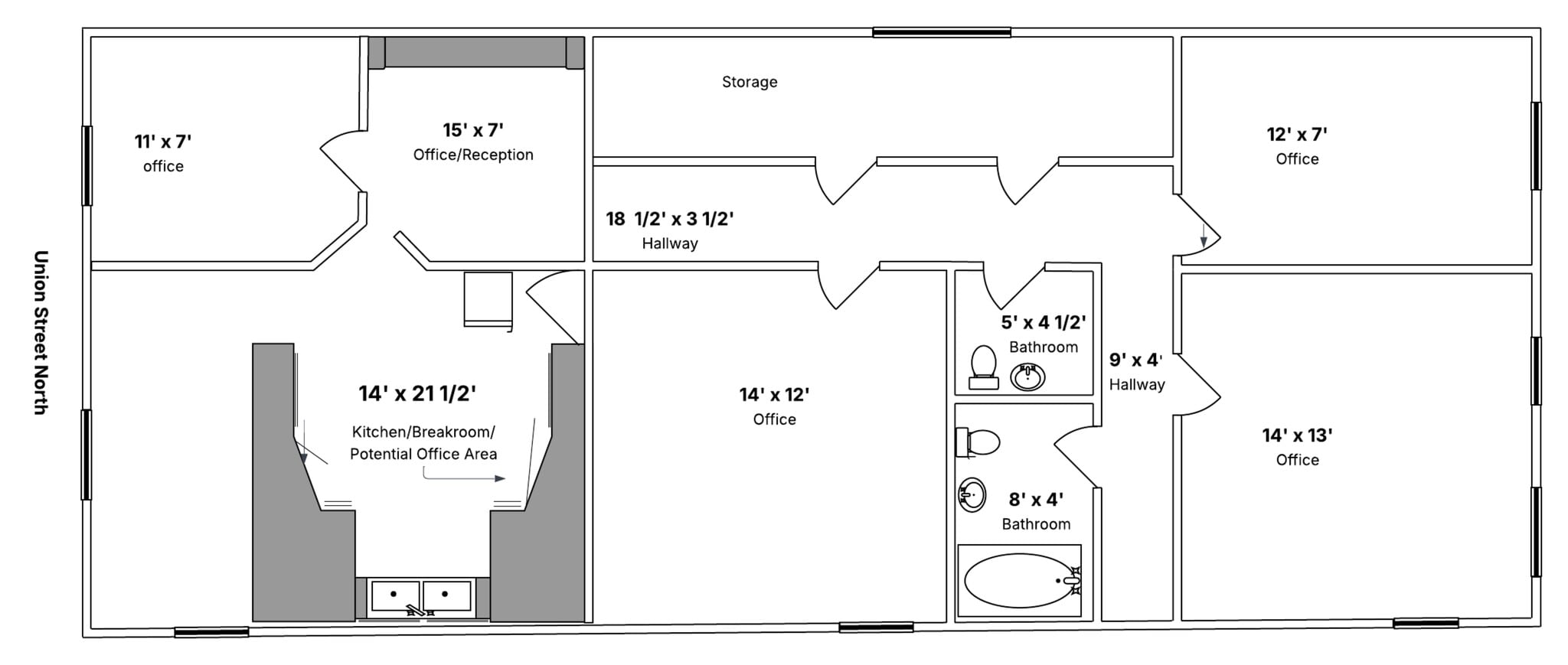 17-21 Union St N, Concord, NC à louer Plan de site– Image 1 sur 1
