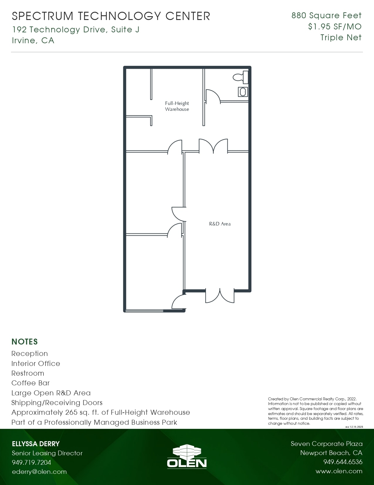 192 Technology Dr, Irvine, CA à louer Plan d’étage– Image 1 sur 1