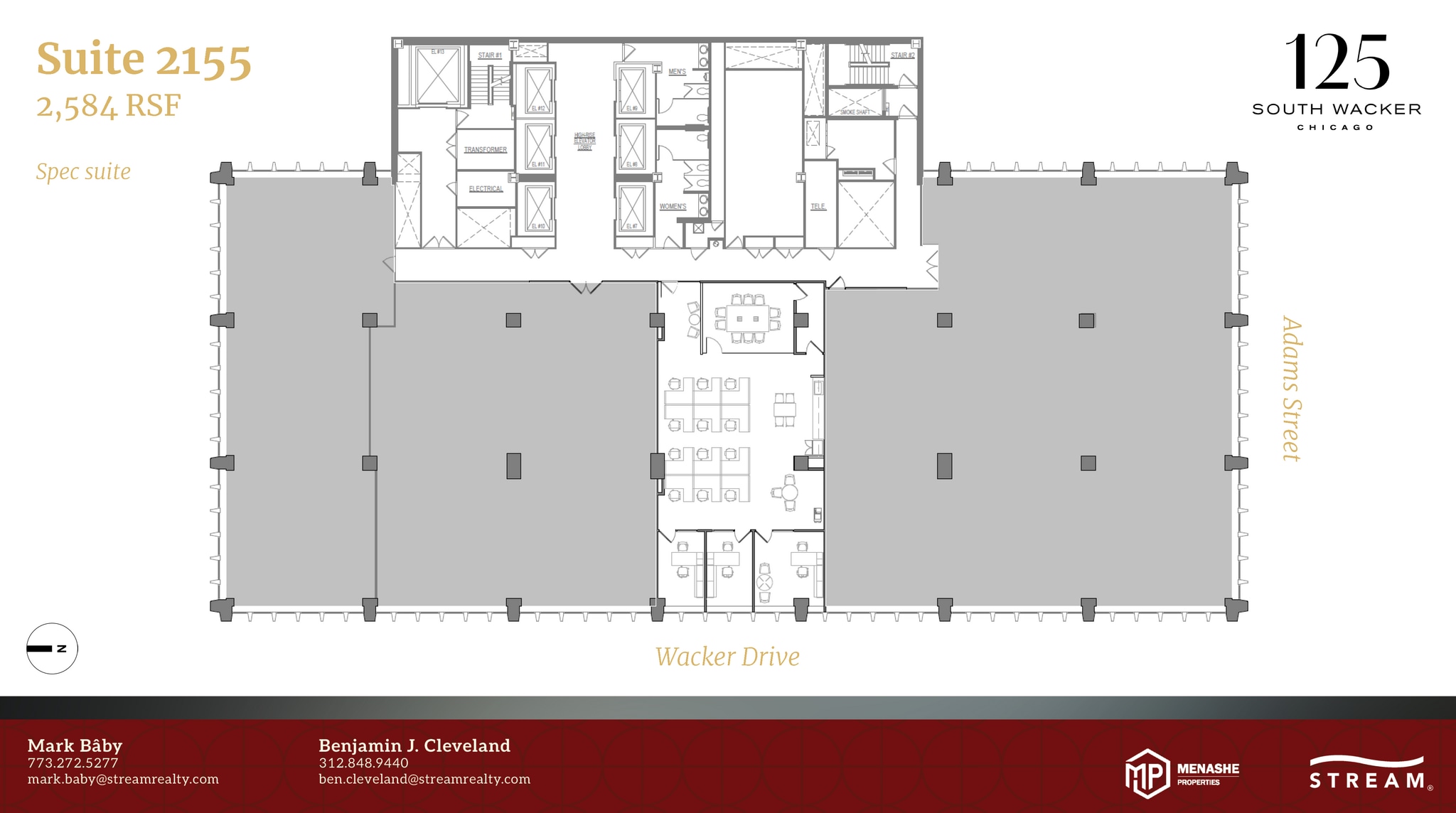 125 S Wacker Dr, Chicago, IL à louer Plan d’étage– Image 1 sur 1