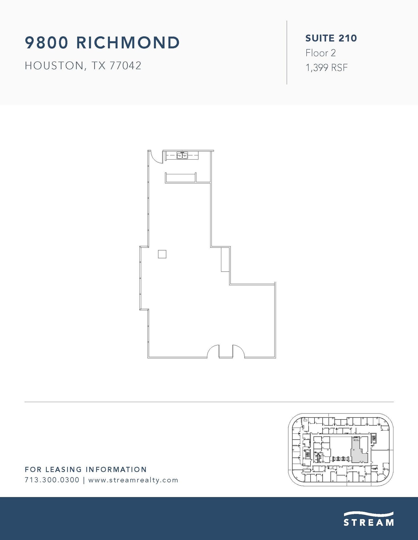 9800 Richmond Ave, Houston, TX à louer Plan d’étage– Image 1 sur 1