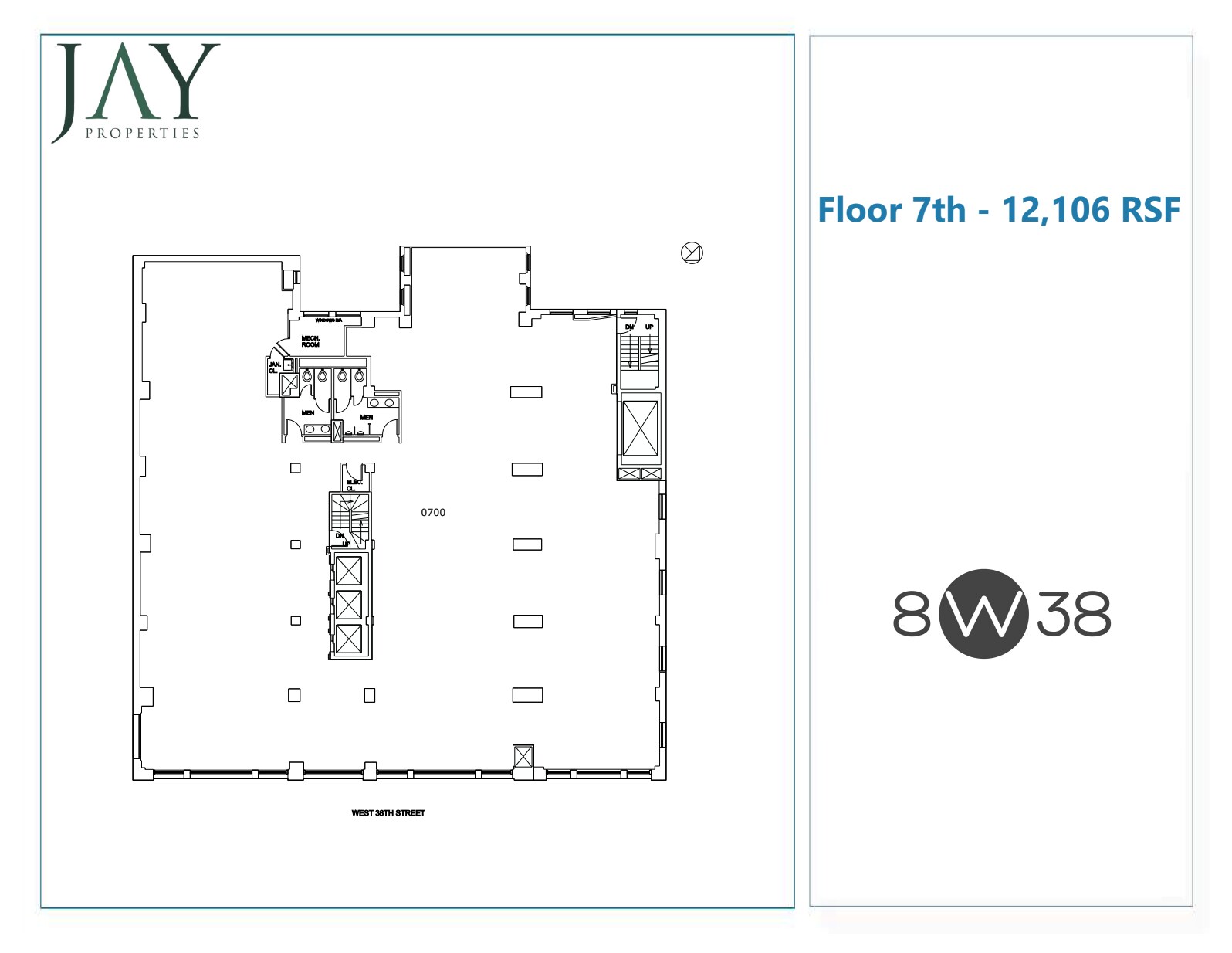 8 W 38th St, New York, NY à louer Plan d’étage– Image 1 sur 5