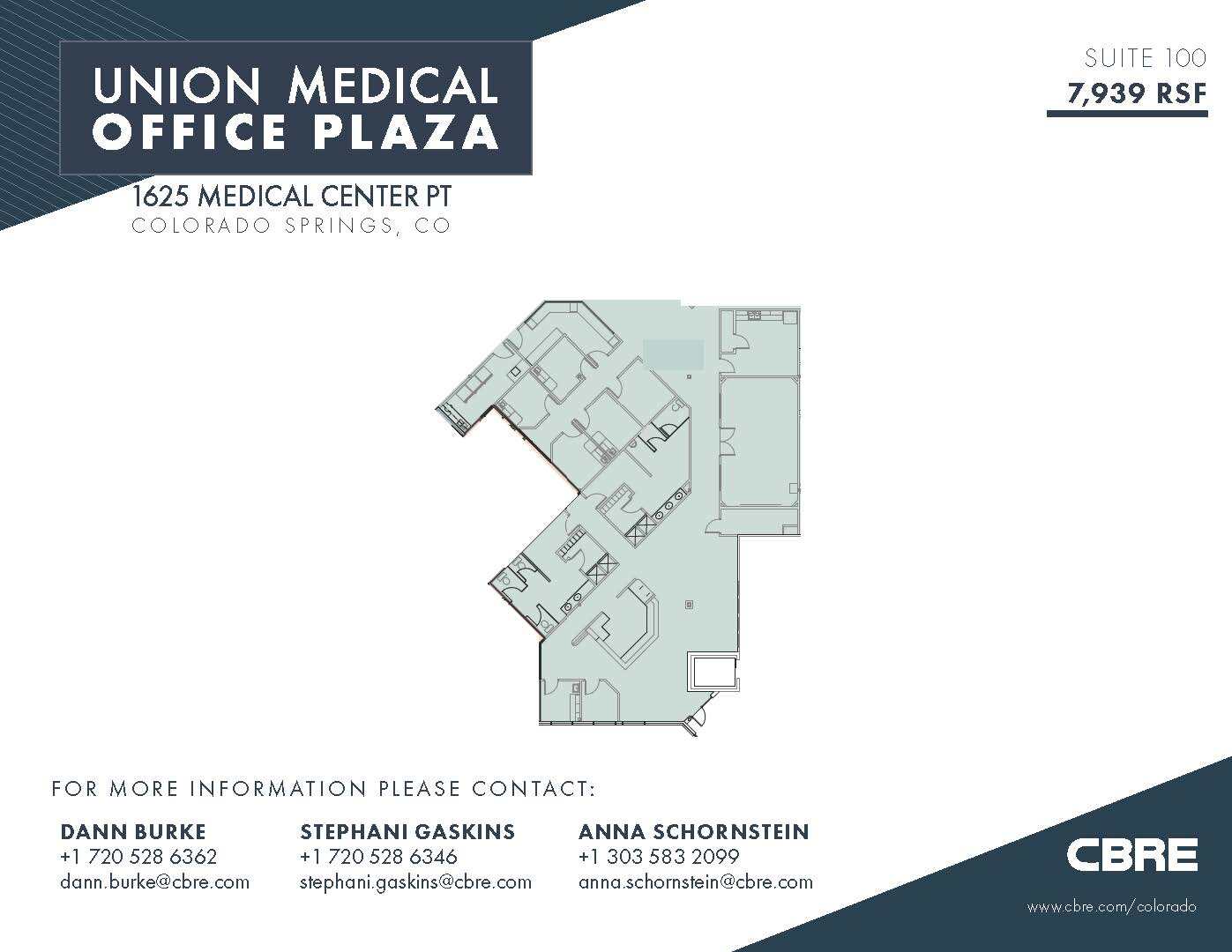 1625 Medical Center Pt, Colorado Springs, CO à louer Plan d’étage– Image 1 sur 1