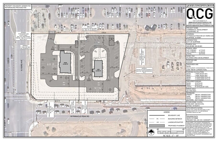 E/NEC 163rd Ave & Pinnacle Peak Rd ave, Surprise, AZ à louer - Photo de l’immeuble – Image 2 sur 4