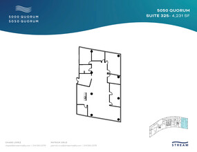 5050 Quorum Dr, Dallas, TX à louer Plan d’étage– Image 1 sur 1