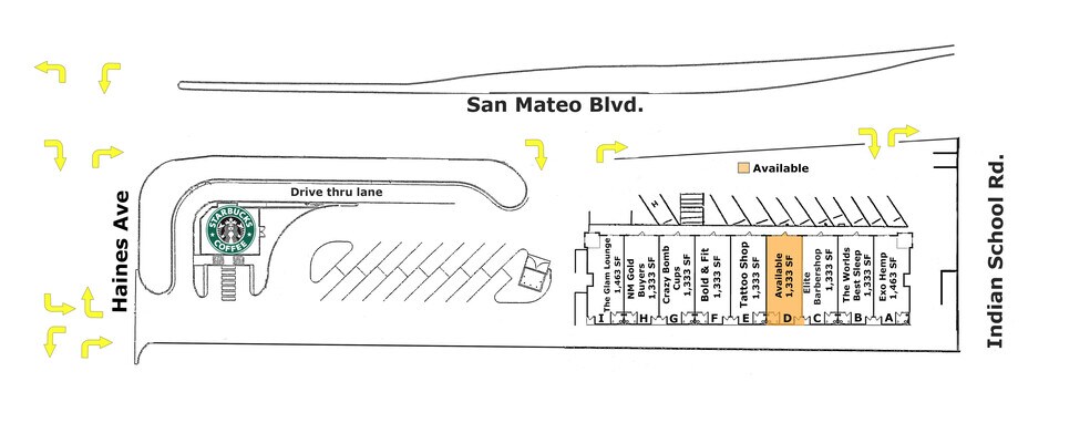 2130 NE San Mateo, Albuquerque, NM à louer - Plan de site – Image 3 sur 7