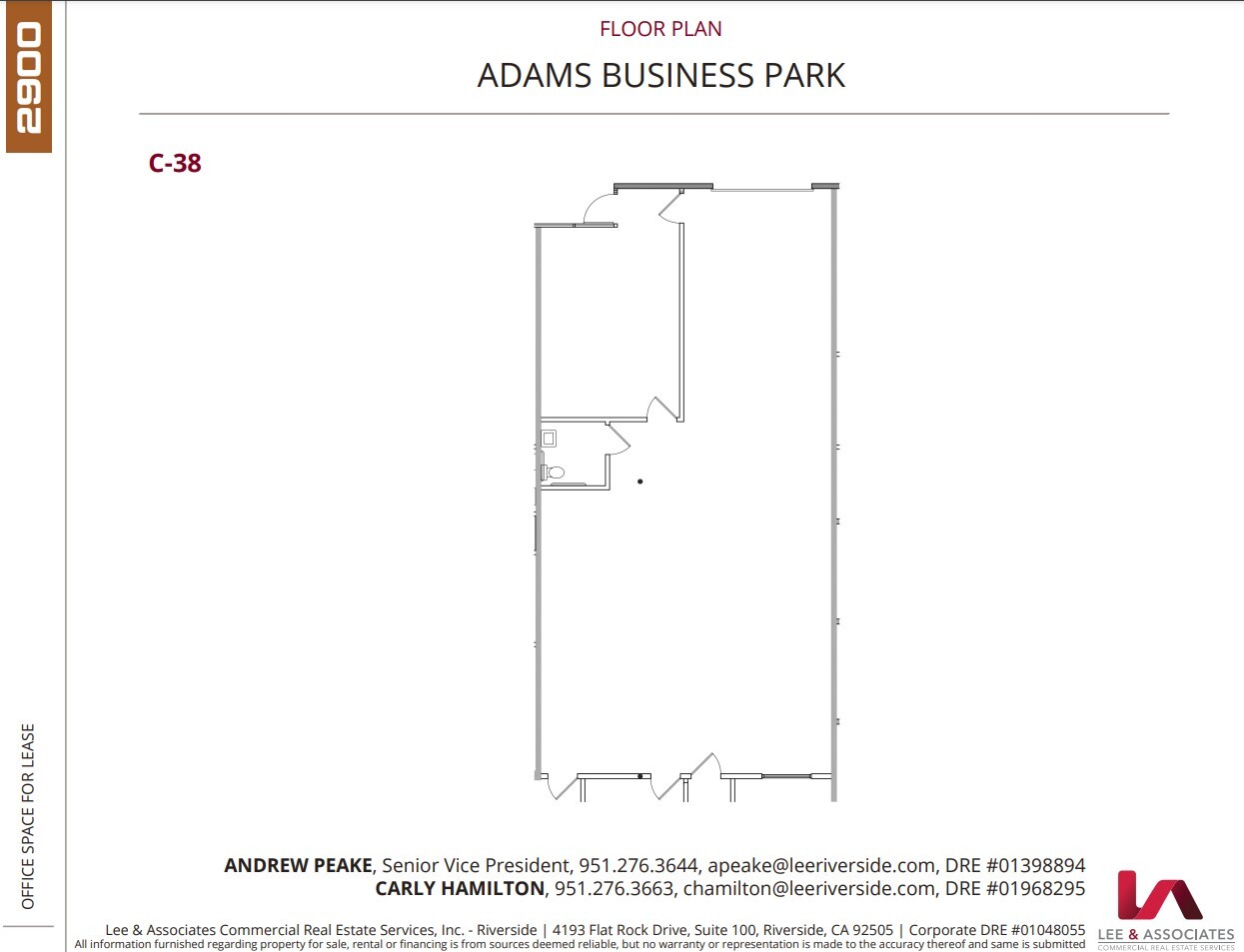 2900 Adams St, Riverside, CA à louer Plan d’étage– Image 1 sur 1