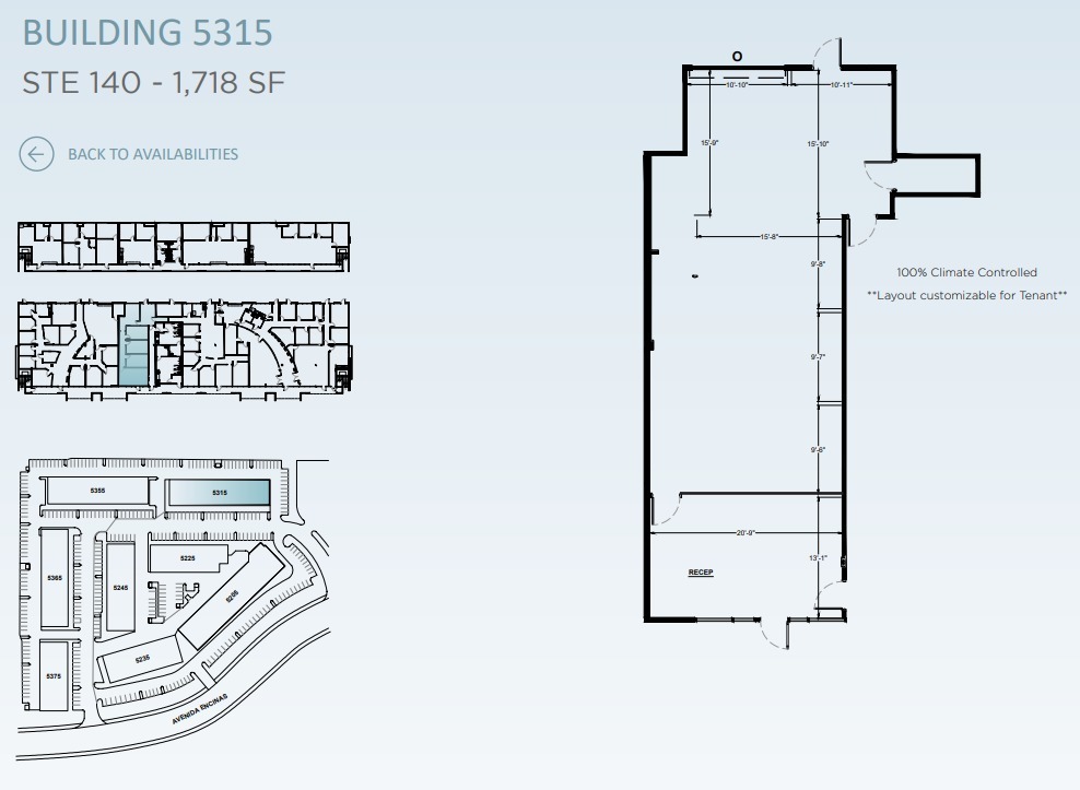 5205 Avenida Encinas, Carlsbad, CA à louer Plan d’étage– Image 1 sur 2