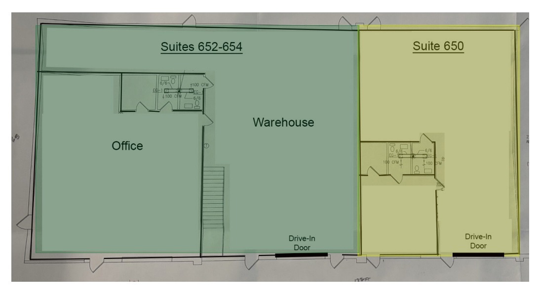 640-648 Perkins Dr, Mukwonago, WI à louer Plan d’étage– Image 1 sur 2